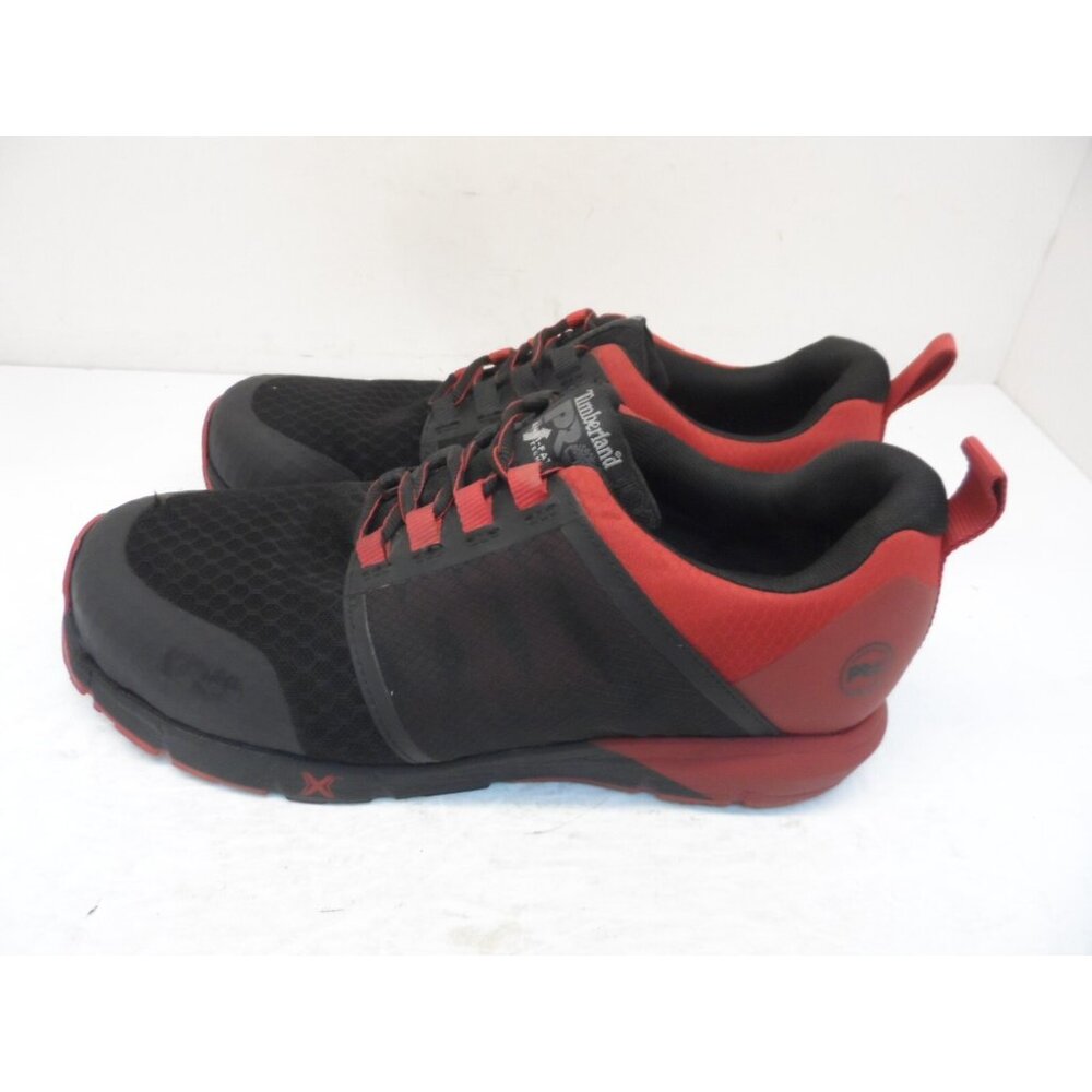 Timberland PRO Men's Radius Comp Toe Work Shoe Black/Red Size 9.5W - Picture 4 of 13